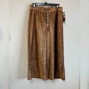 Rewash brown wide leg cropped pants